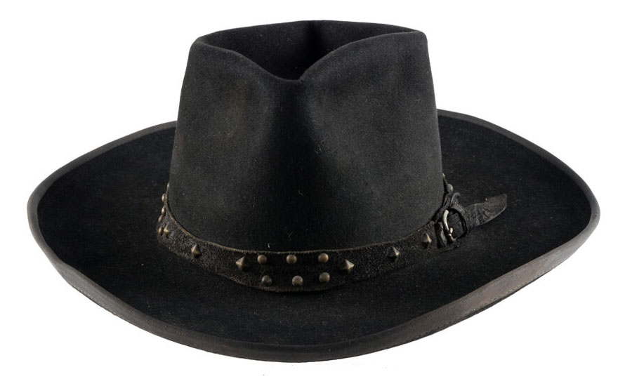 Gregory Peck’s ‘Clay Lomax’
hat from Shoot Out. Property of The B.B. Hudspeth Collection.